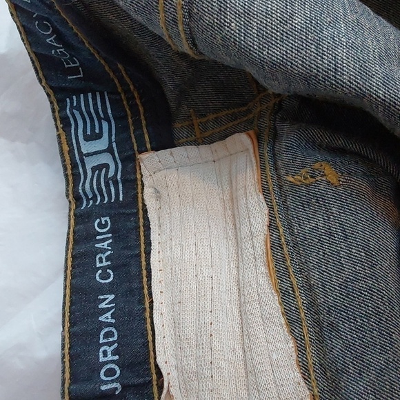 Jordan Craig Mens Jeans Distressed BIKER Moto Edgy Ripped Blue jeans Sz.34 X 32 - Picture 9 of 9